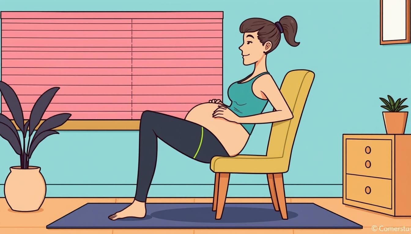 chair sitting exercise for belly fat