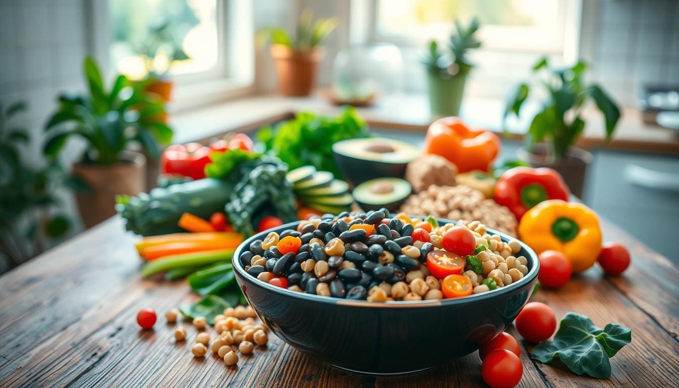 plant-powered beans and vegetables for fullness